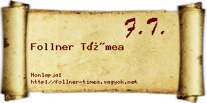Follner Tímea névjegykártya