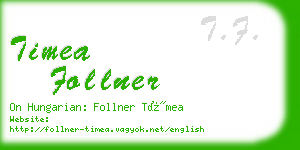 timea follner business card